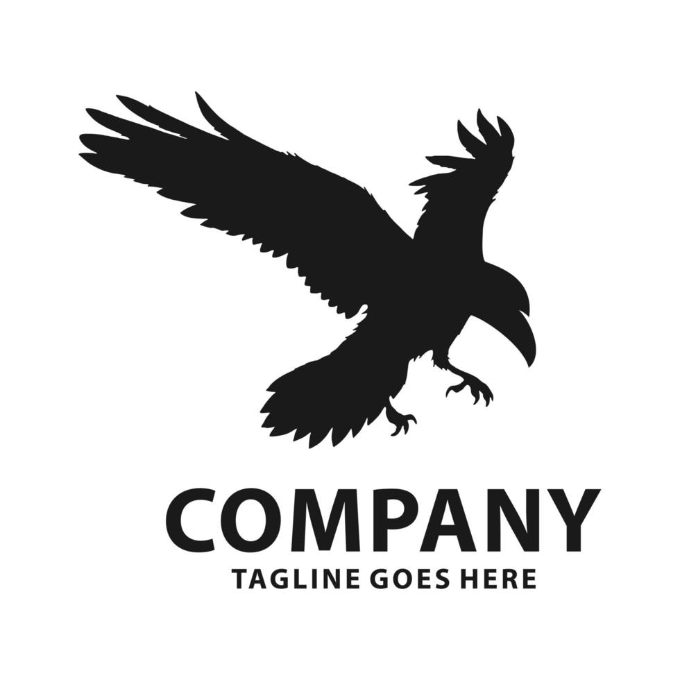 black eagle logo vector