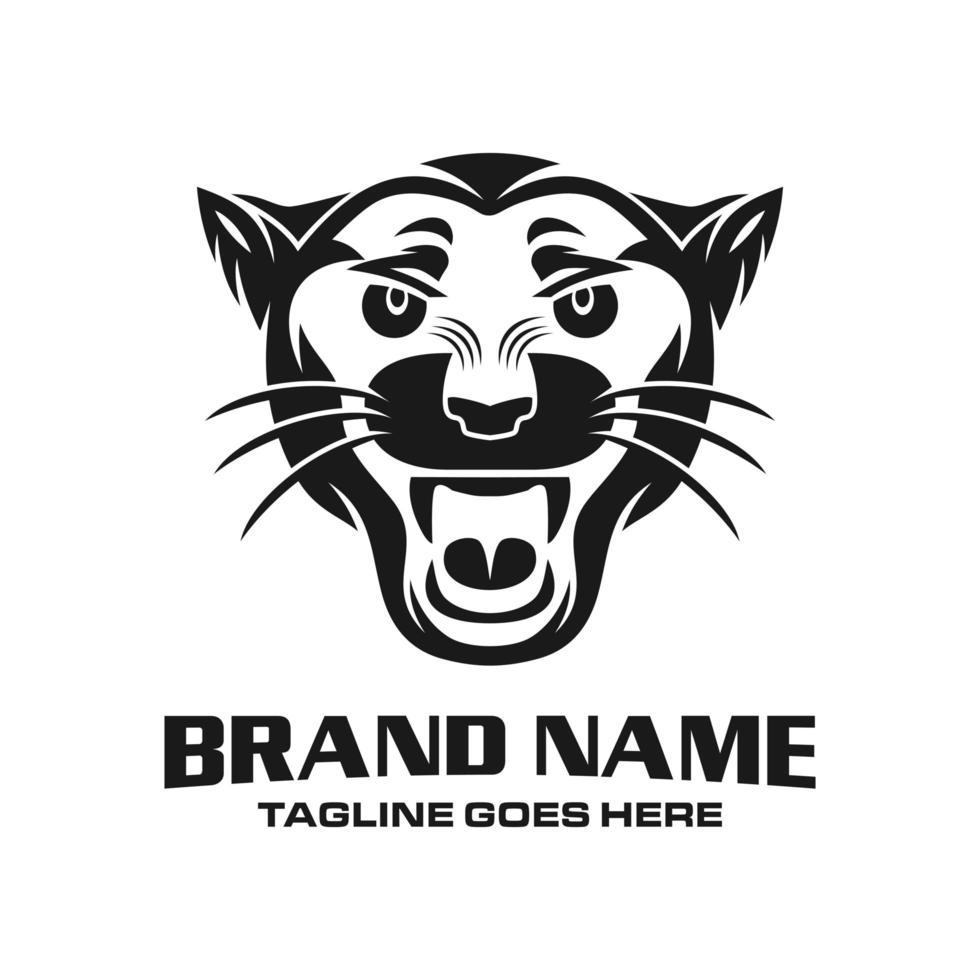 logotipo de cabeza de pantera vector