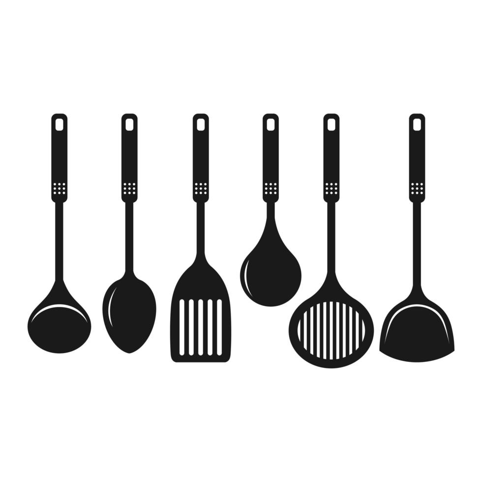 icono de utensilios de cocina de su marca vector