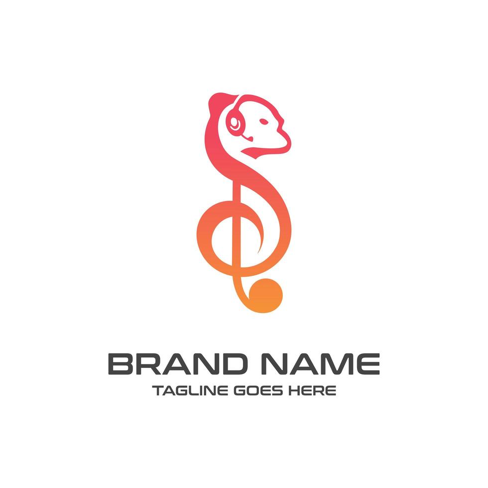squirrel music logo vector