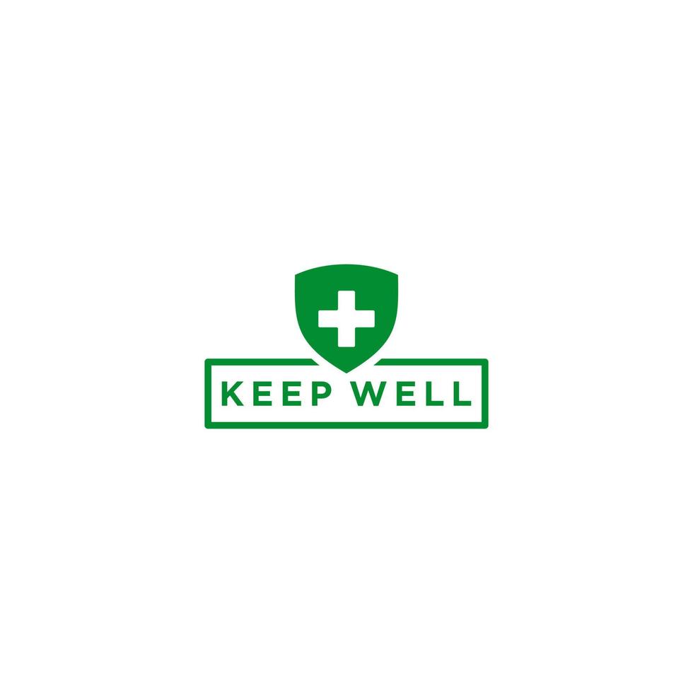 a logo that gives a message to maintain health vector