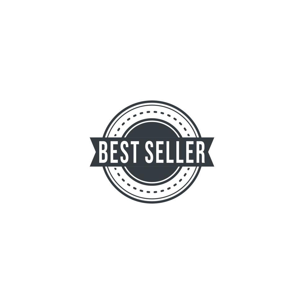 best seller logo template in white background vector