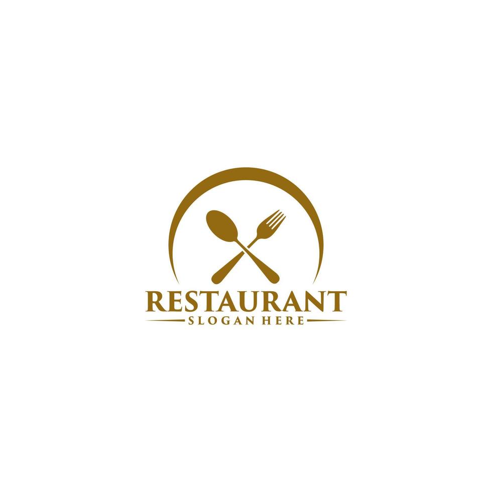 plantilla de logotipo de restaurante en fondo blanco vector