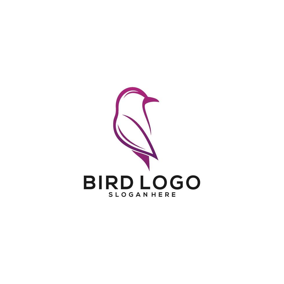simple bird logo that is easy to recognize and remember vector