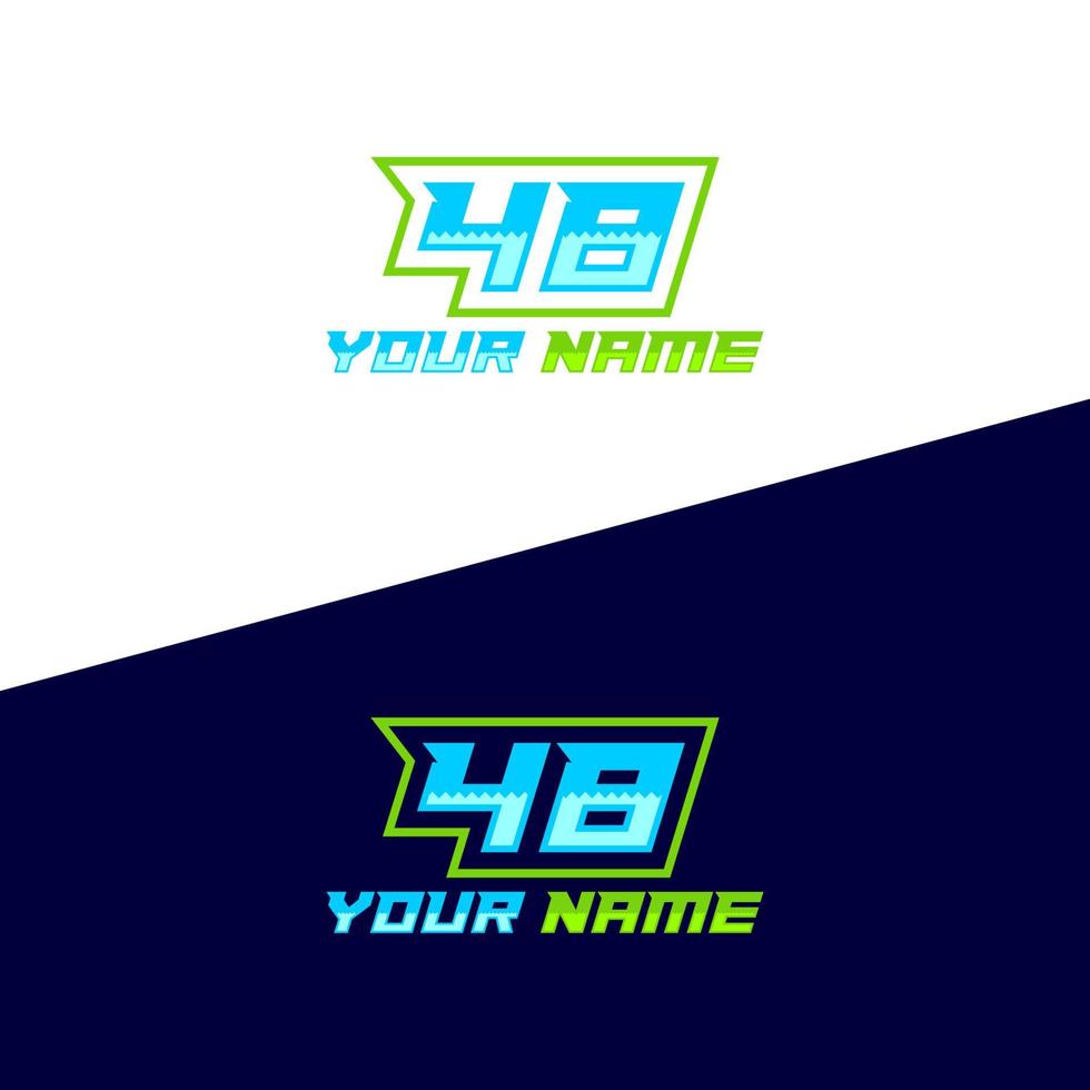 logotipo numérico con líneas de alta velocidad. tipografía de estilo deportivo vectorial, club deportivo. vector