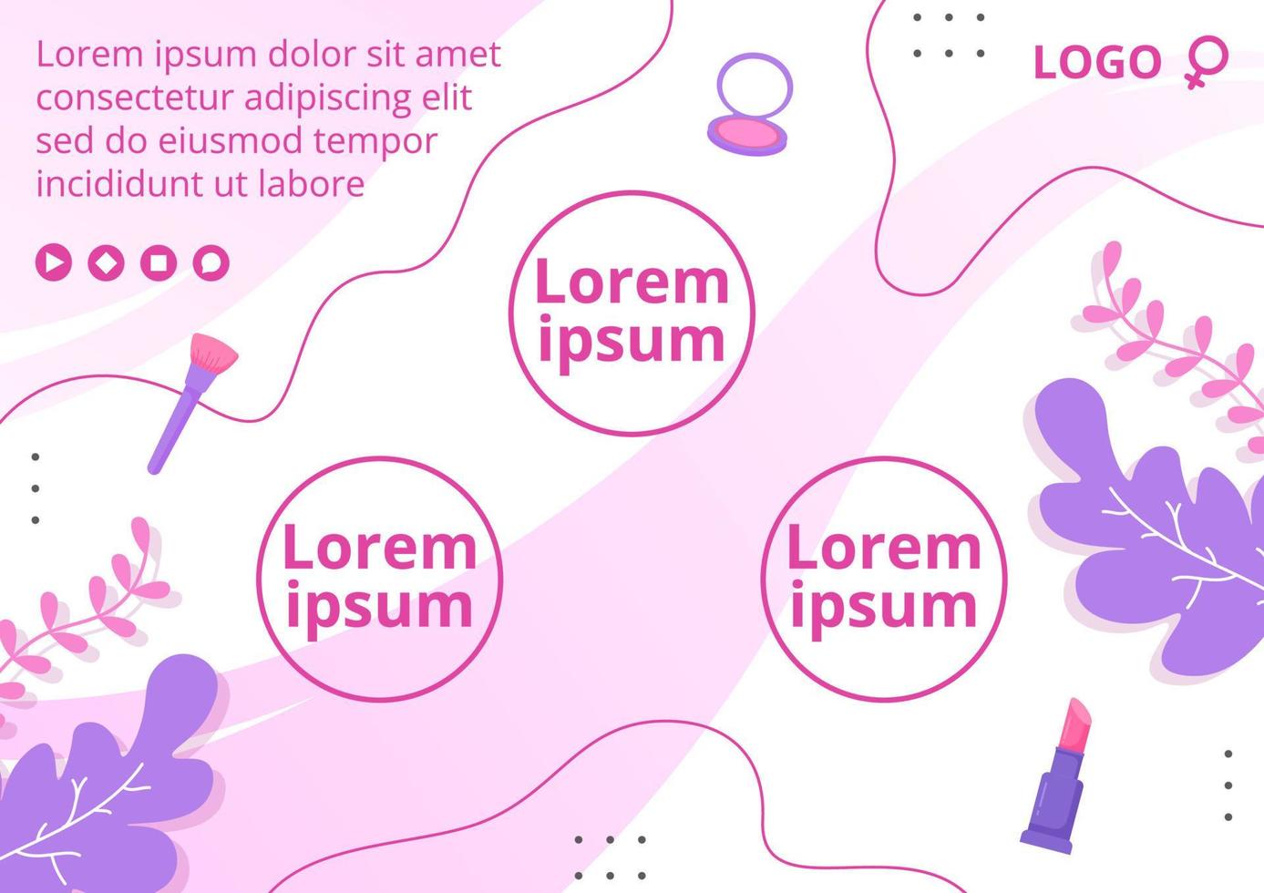 Women's Day Brochure Template Flat Illustration Editable of Square Background Suitable for Social Media, Greeting Card and Web Internet Ads vector