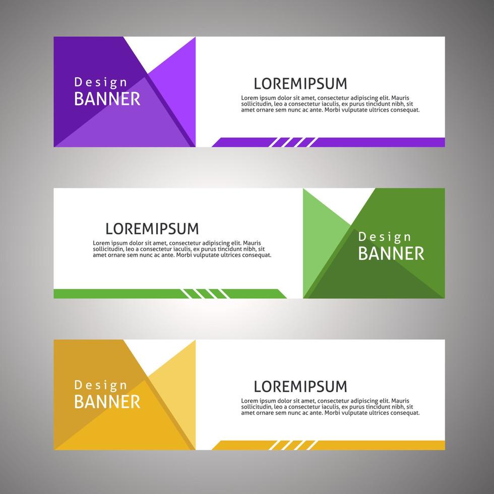 Vector abstract design web banner template. Web Design Elements Header Design. Abstract geometric web banner template on gray background.Modern banner.