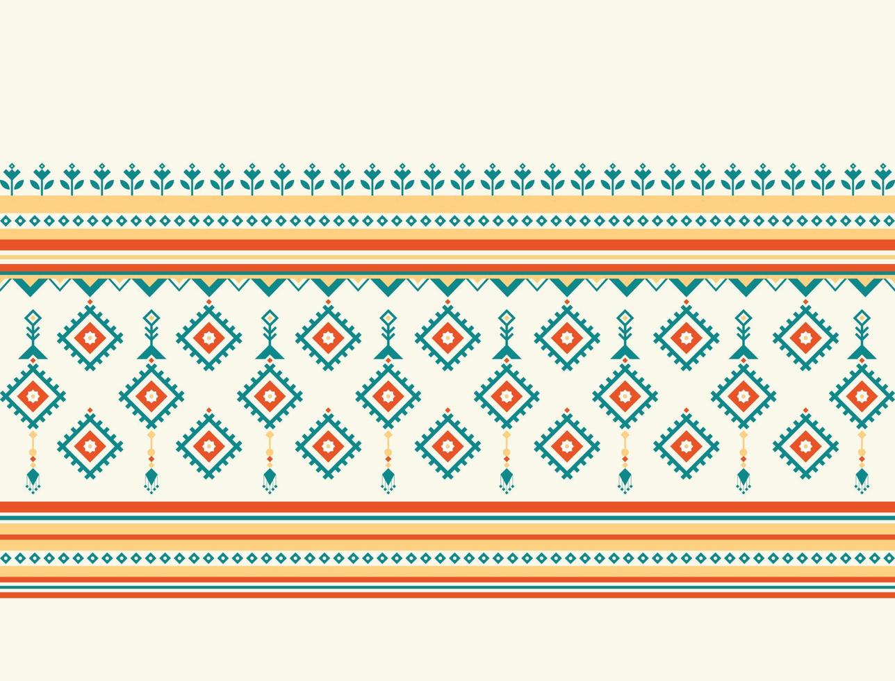 Geometric ethnic oriental pattern background. Design for texture, wrapping, clothing, batik, fabric, wallpaper and background. Pattern embroidery design. vector