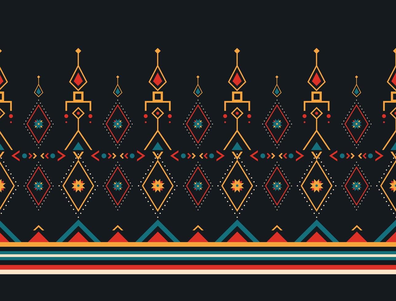 Geometric ethnic oriental pattern background. Design for texture, wrapping, clothing, batik, fabric, wallpaper and background. Pattern embroidery design. vector