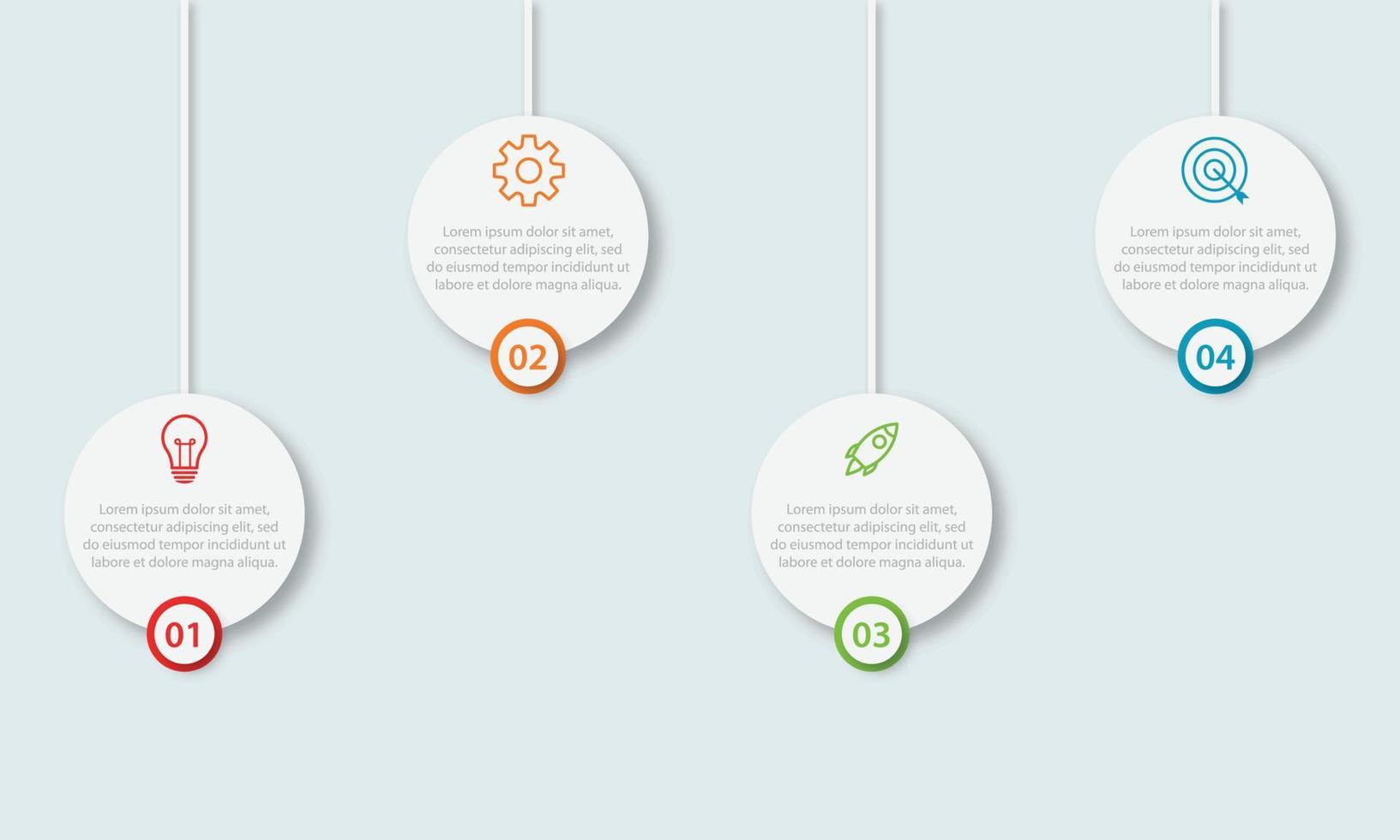 Presentation business infographic template with 4 options. Vector illustration.