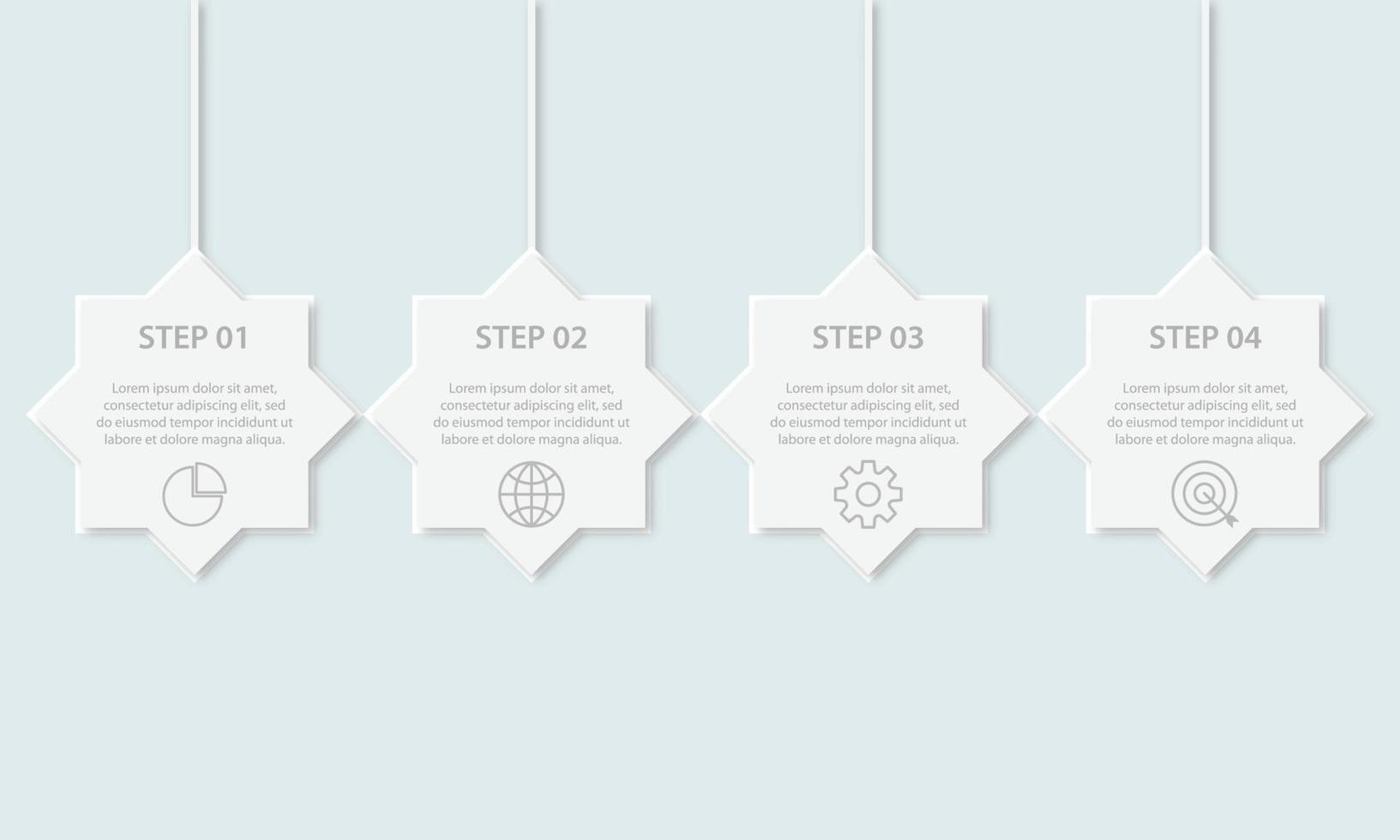 Presentation business infographic template with 4 options. Vector illustration.