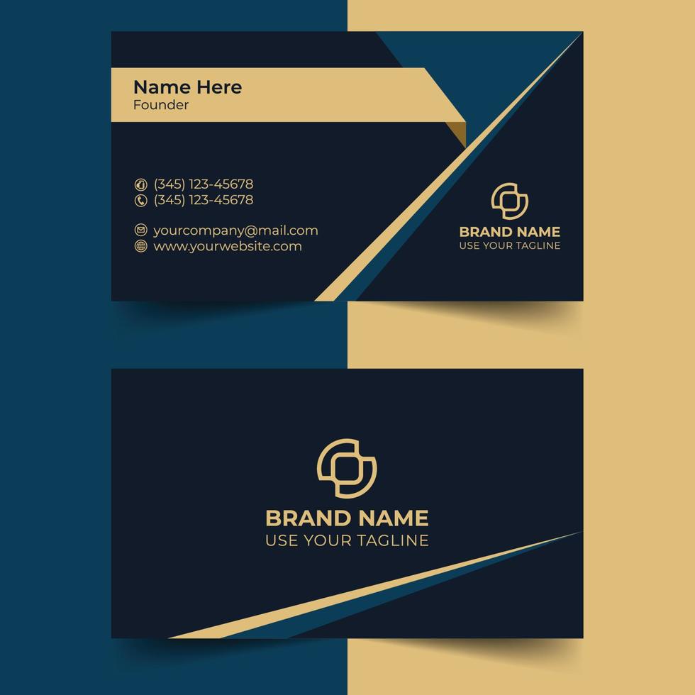 Dark Business Card Design Template Vector