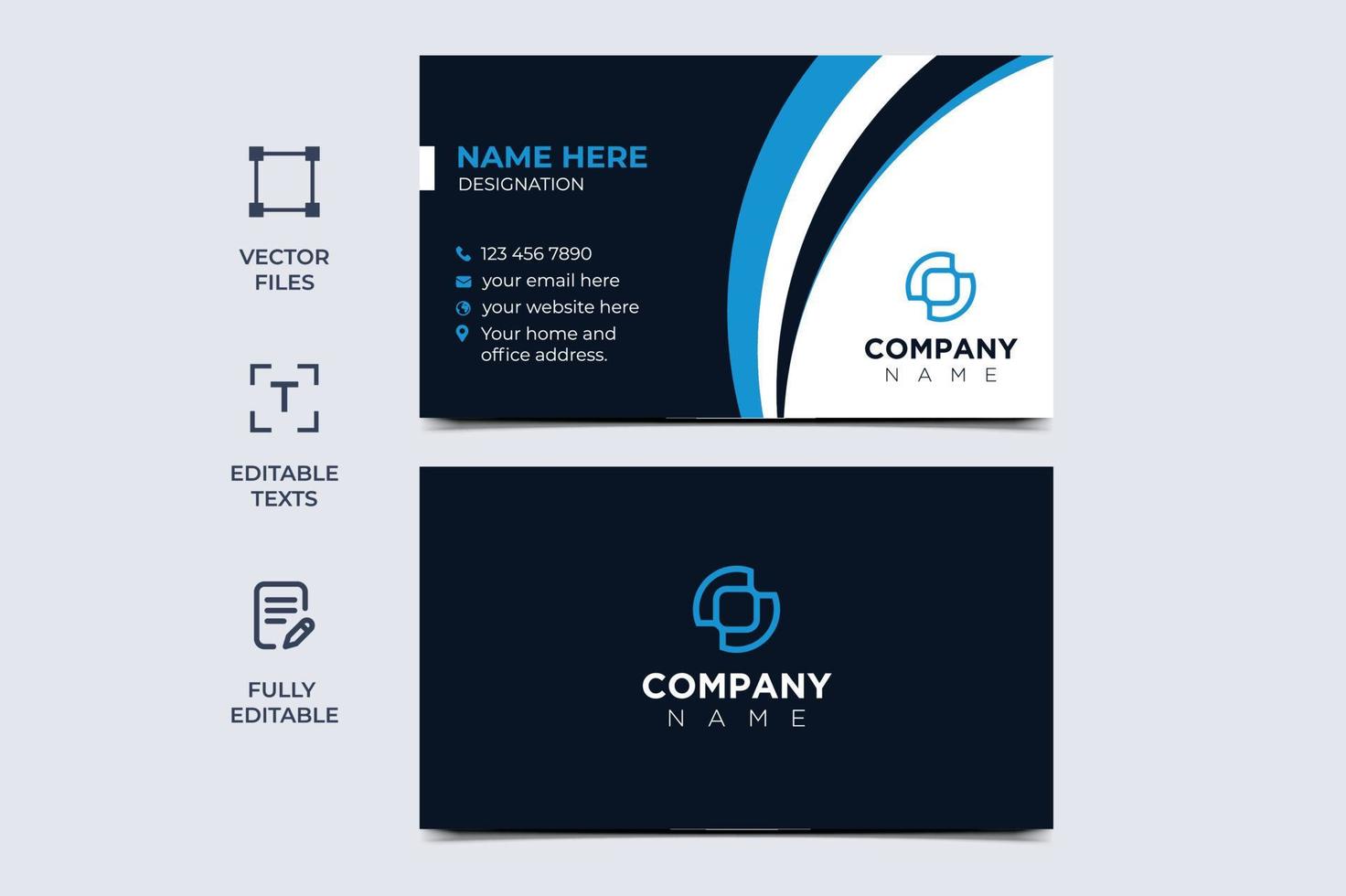 Business Card Design Template Vector