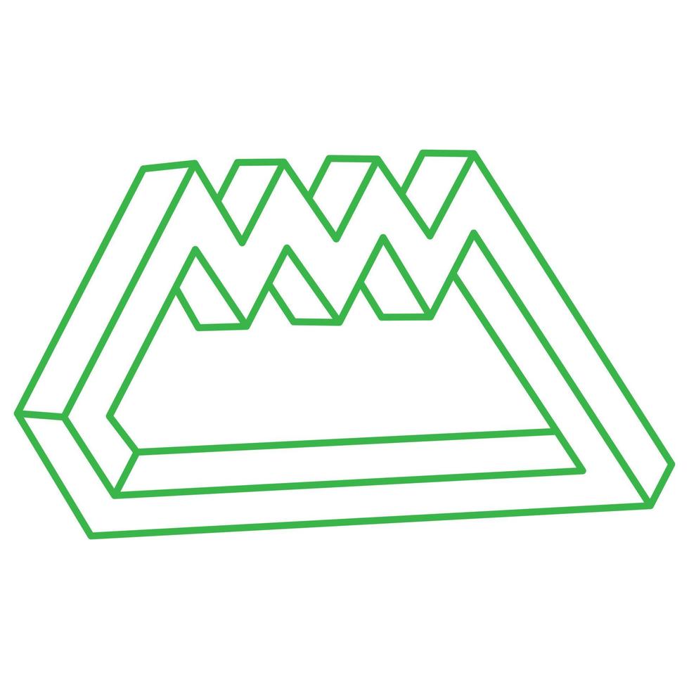 Logo. Impossible shapes, optical illusion, vector. Optical art objects. Geometric figures. vector