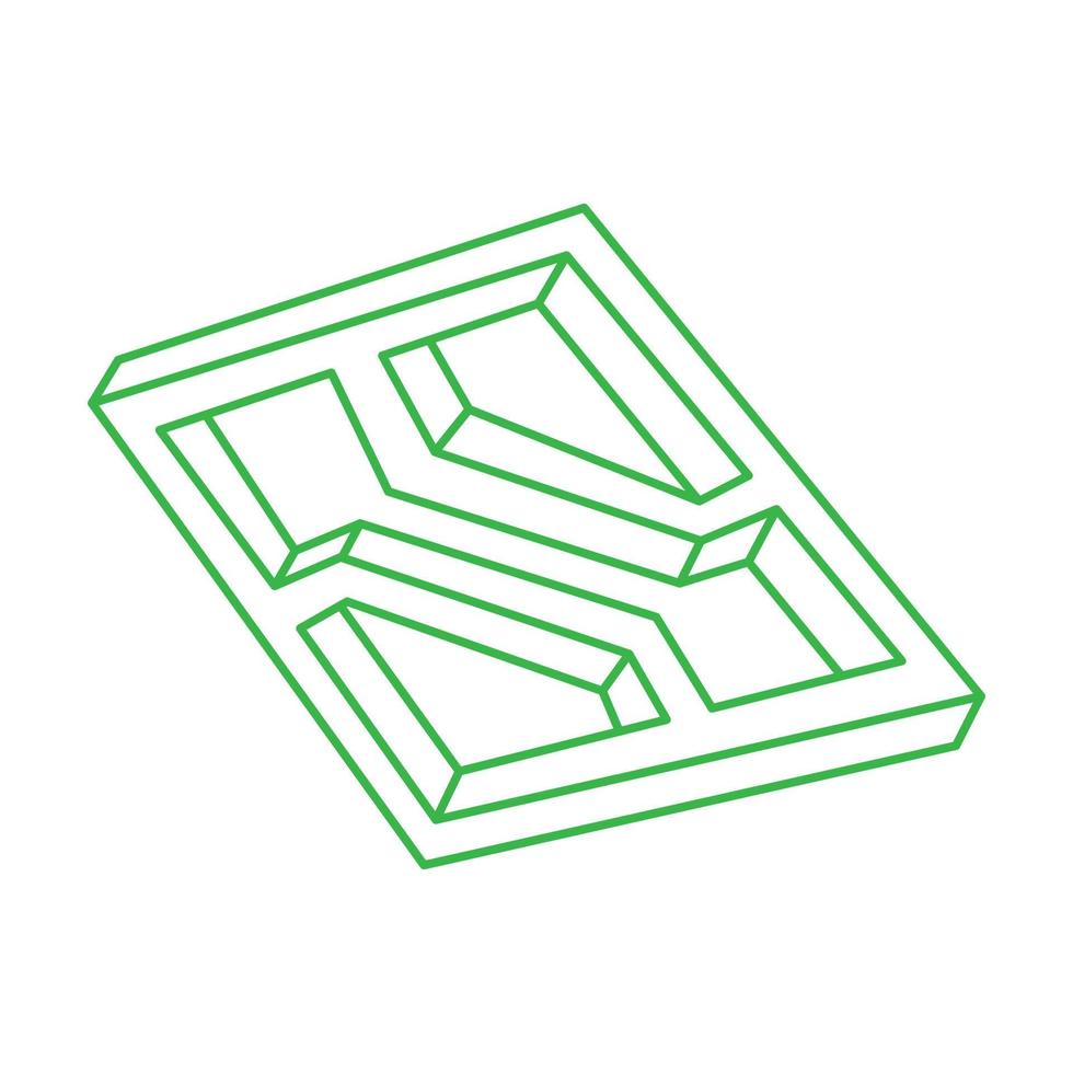 Impossible optical illusion shapes. Optical art objects. Impossible figure. Logo. Geometry. vector