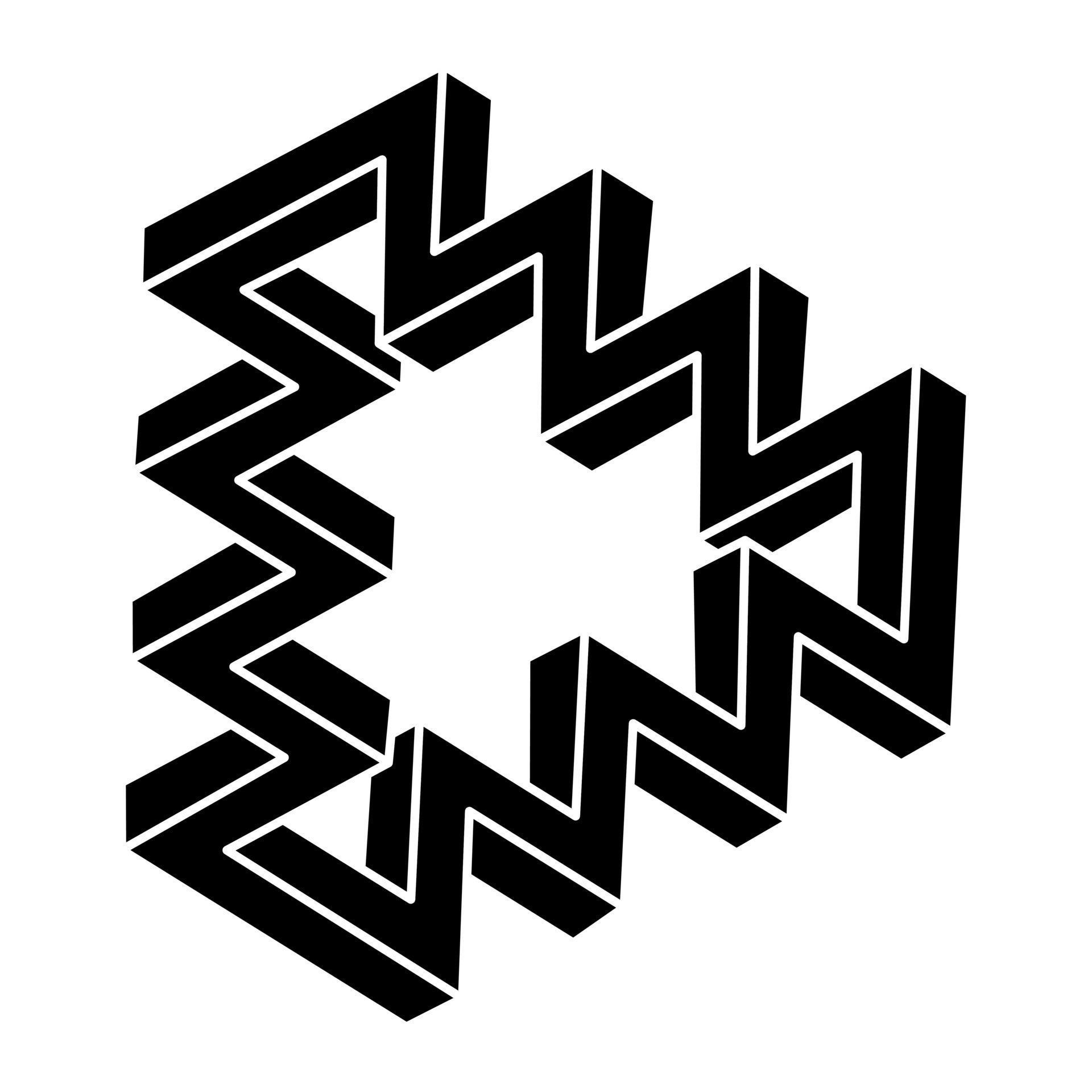 Impossible optical illusion shape. Optical art object. Impossible ...