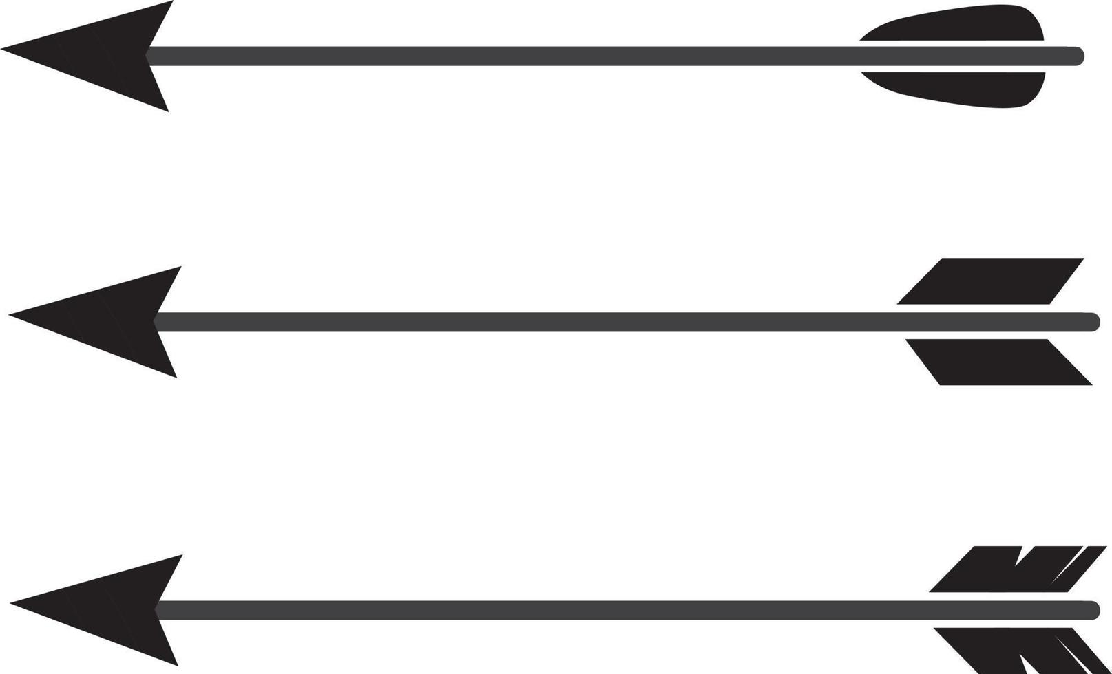 flecha para arco en fondo blanco. vector