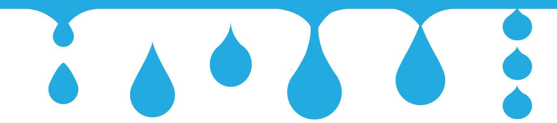 Water drops. Cartoon tears, nature splash elements. Isolated raindrop or sweat, wet droplets of dew shapes. Isolated aqua vector icons