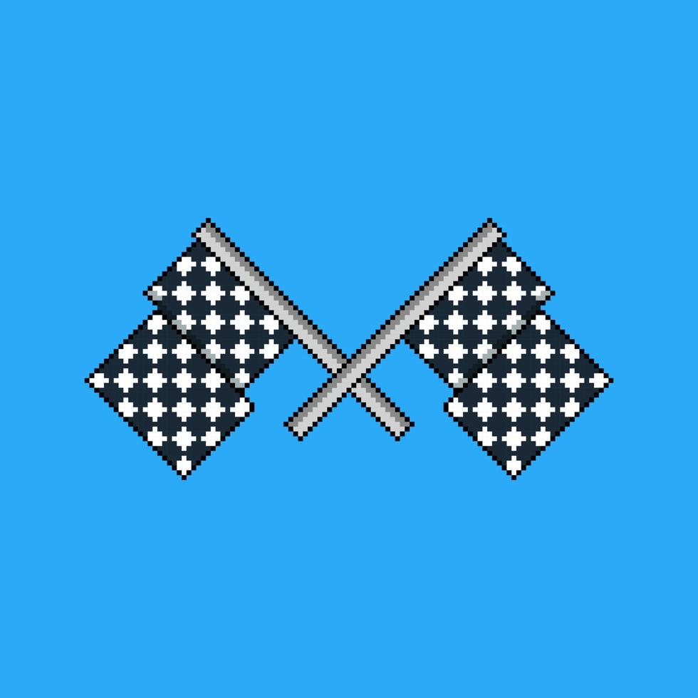 Race flag in pixel art design vector