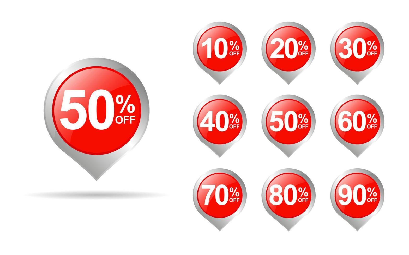 Set of discount tags and sale stickers vector