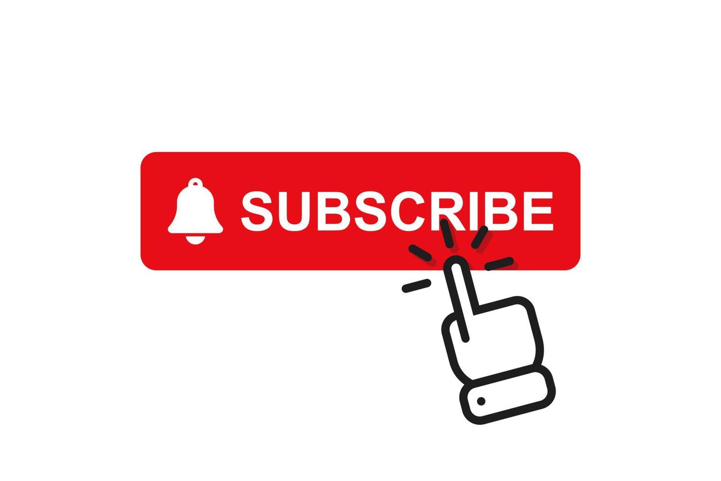 Subscribe button click. Vector illustration