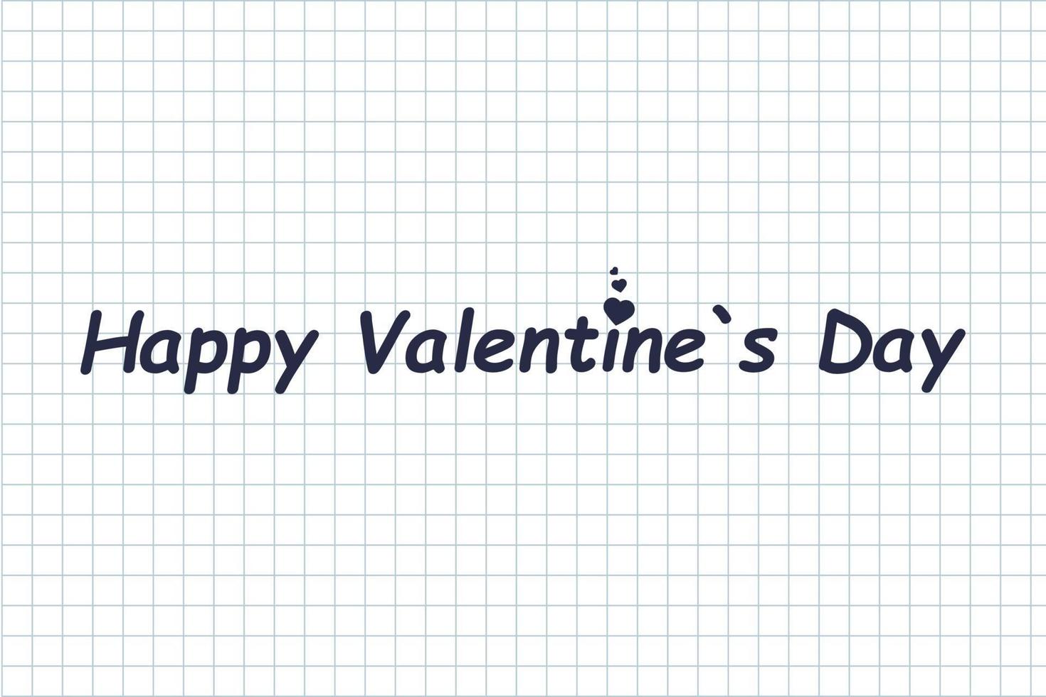 Heart icons on copybook background. Valentine day, vector