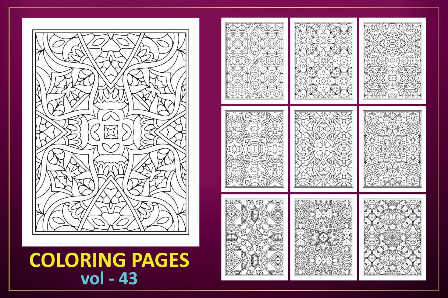 Mandala coloring page KDP interior. Coloring page mandala background. Oriental pattern, vector illustration. Islam, Arabic, Indian, Mandala coloring page background.