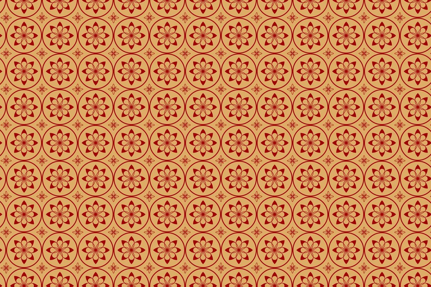 patrón vectorial de flor de cerezo, patrón tradicional, textura tradicional, fondo dorado. vector