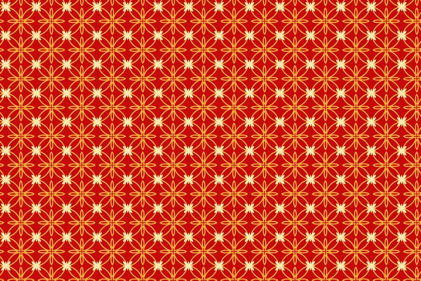 patrón vectorial chino, patrón tradicional, textura tradicional, fondo rojo y dorado vector