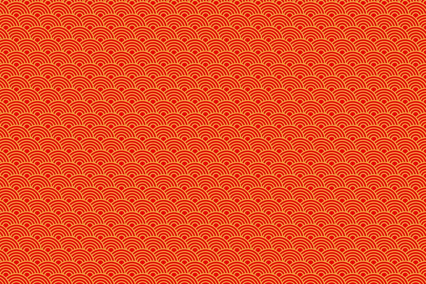wave pattern, traditional pattern, Traditional texture, red and gold background. vector