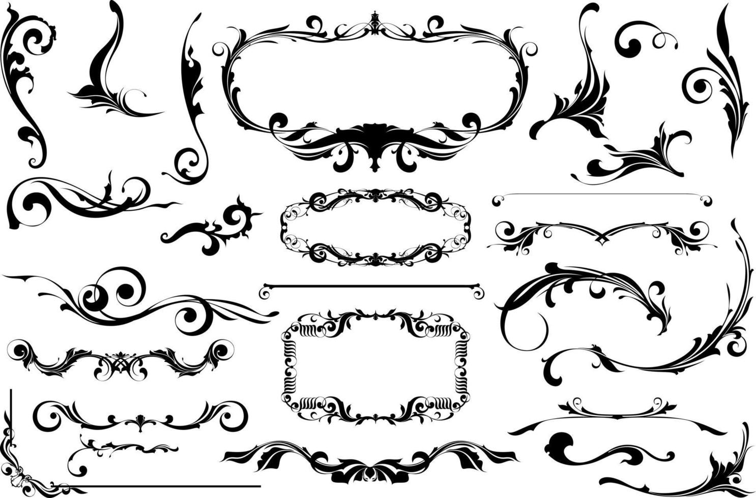 Damask detail.Graphic elements for design vector