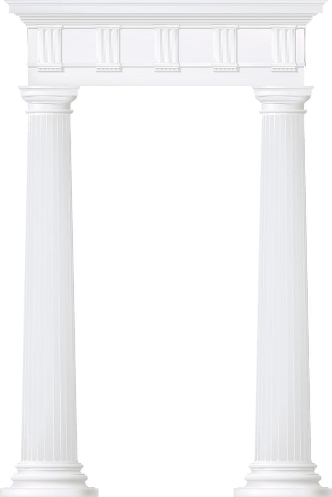 dórico. columna de estilo clásico. vector