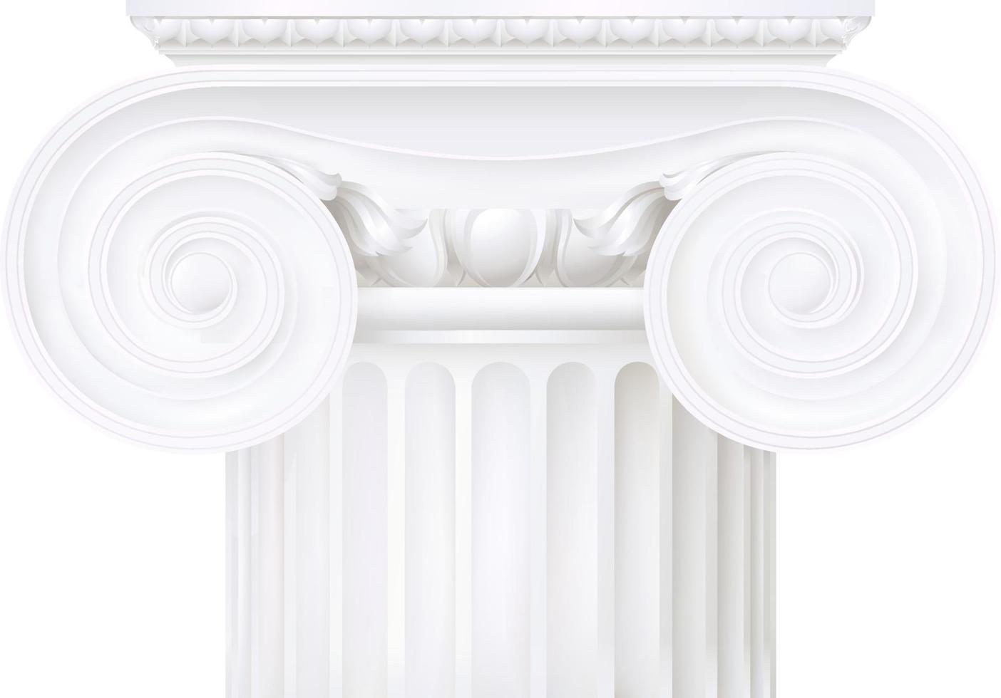 columna iónica. columna de estilo clásico. vector