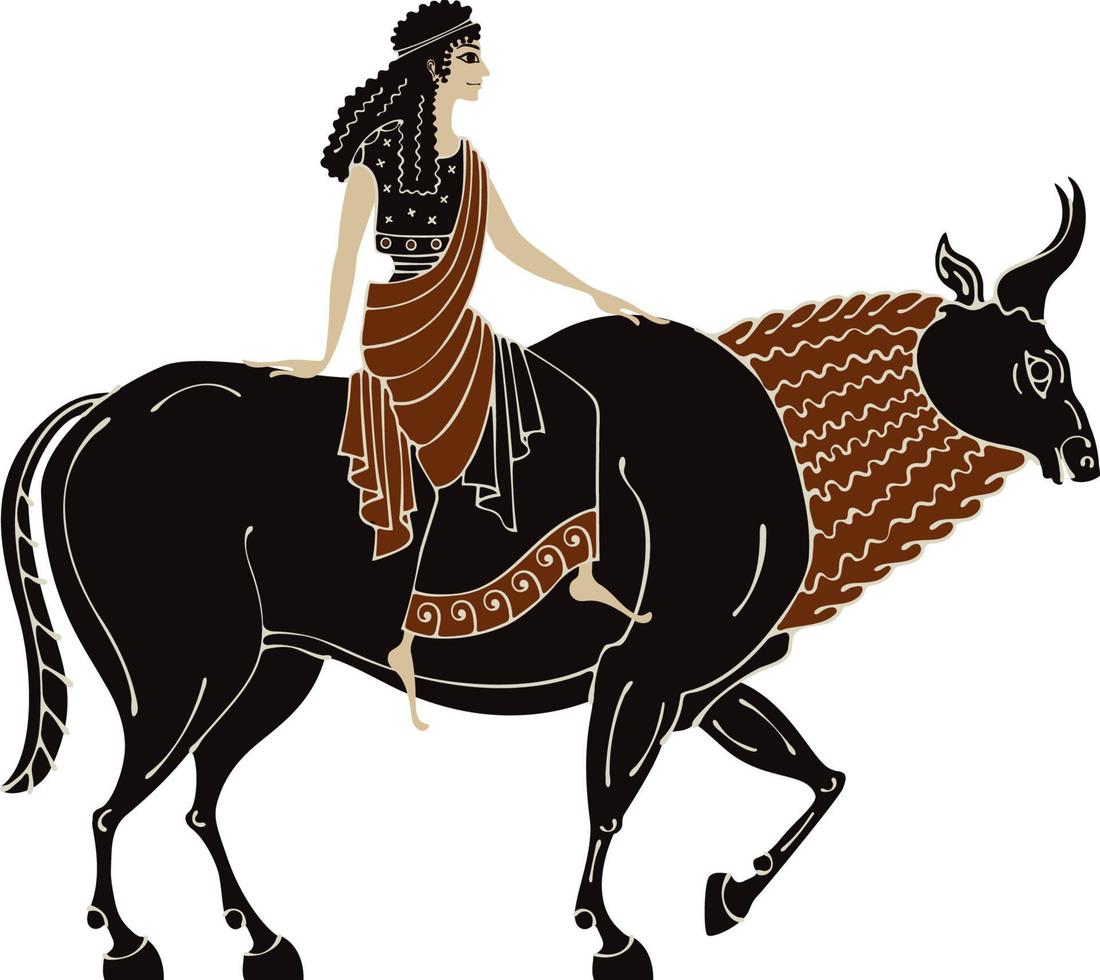 Centaur.Satyr.Mercury.Ancient greece.History.Culture.Black figure pottery design. vector