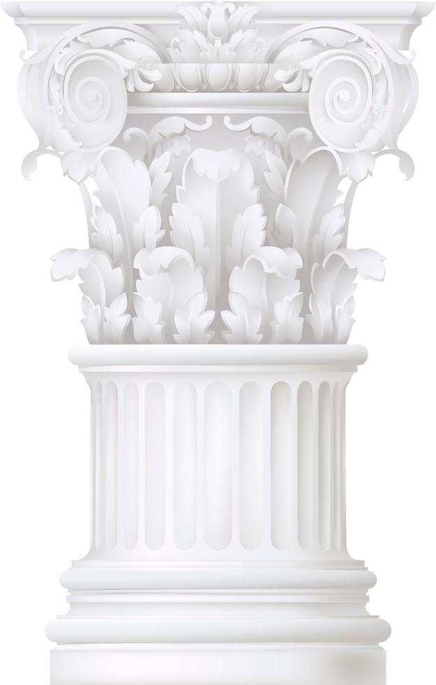 Coriphian column.Classic style column vector