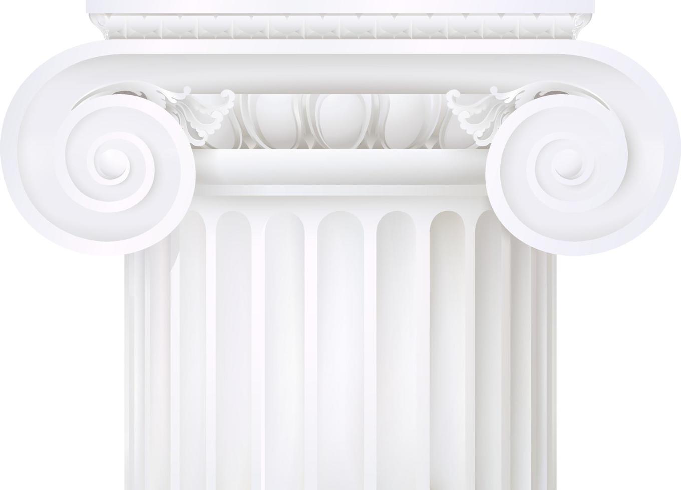Ionic column. Classic style column. vector