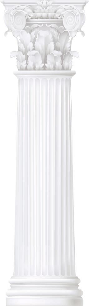 Coriphian column.Classic style column vector