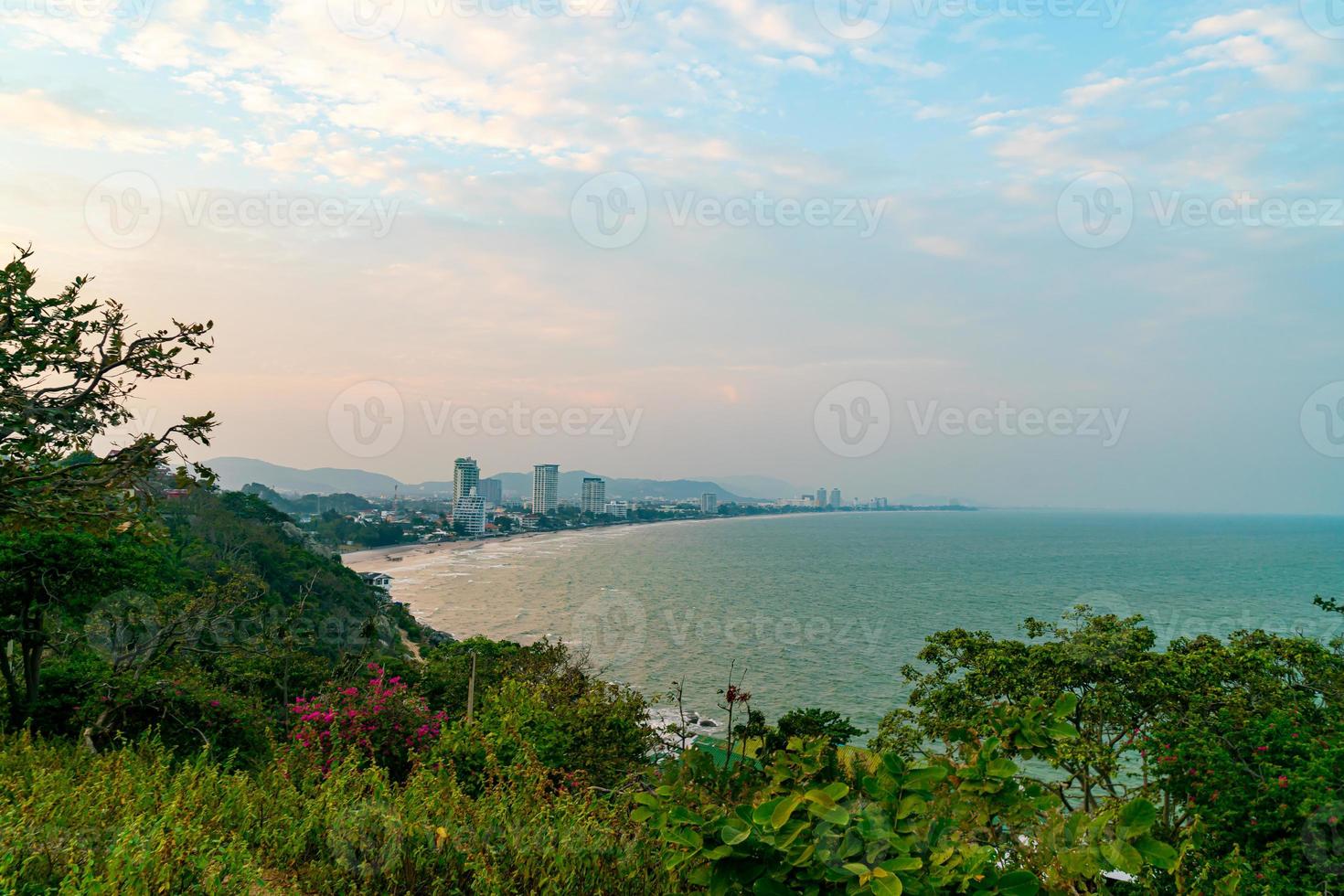 Hua Hin city scape skyline in Thailand photo