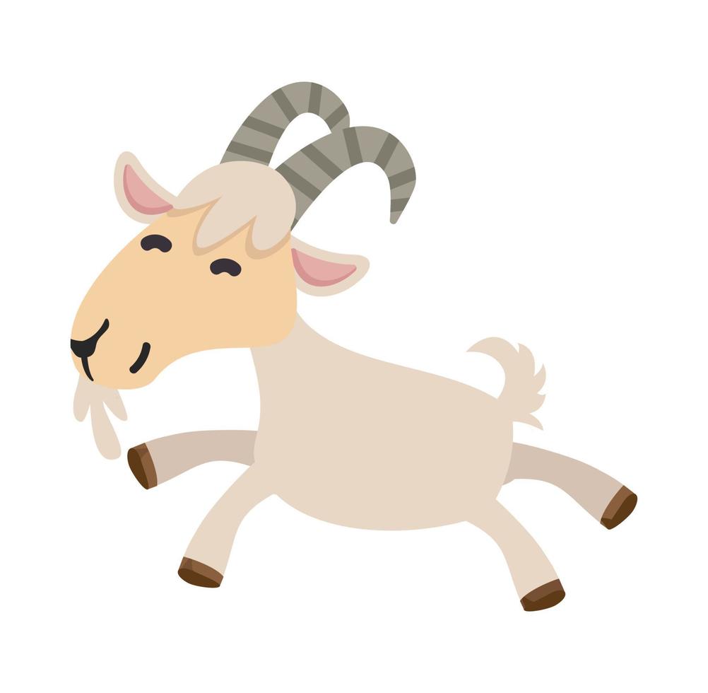 adorable funny goat Cartoon vector