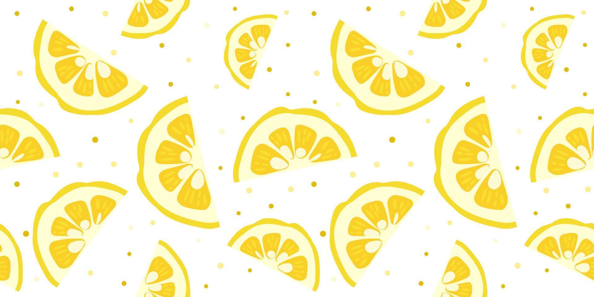 Yuzu japanese citron fruit seamless pattern vector illustration isolated on white background.