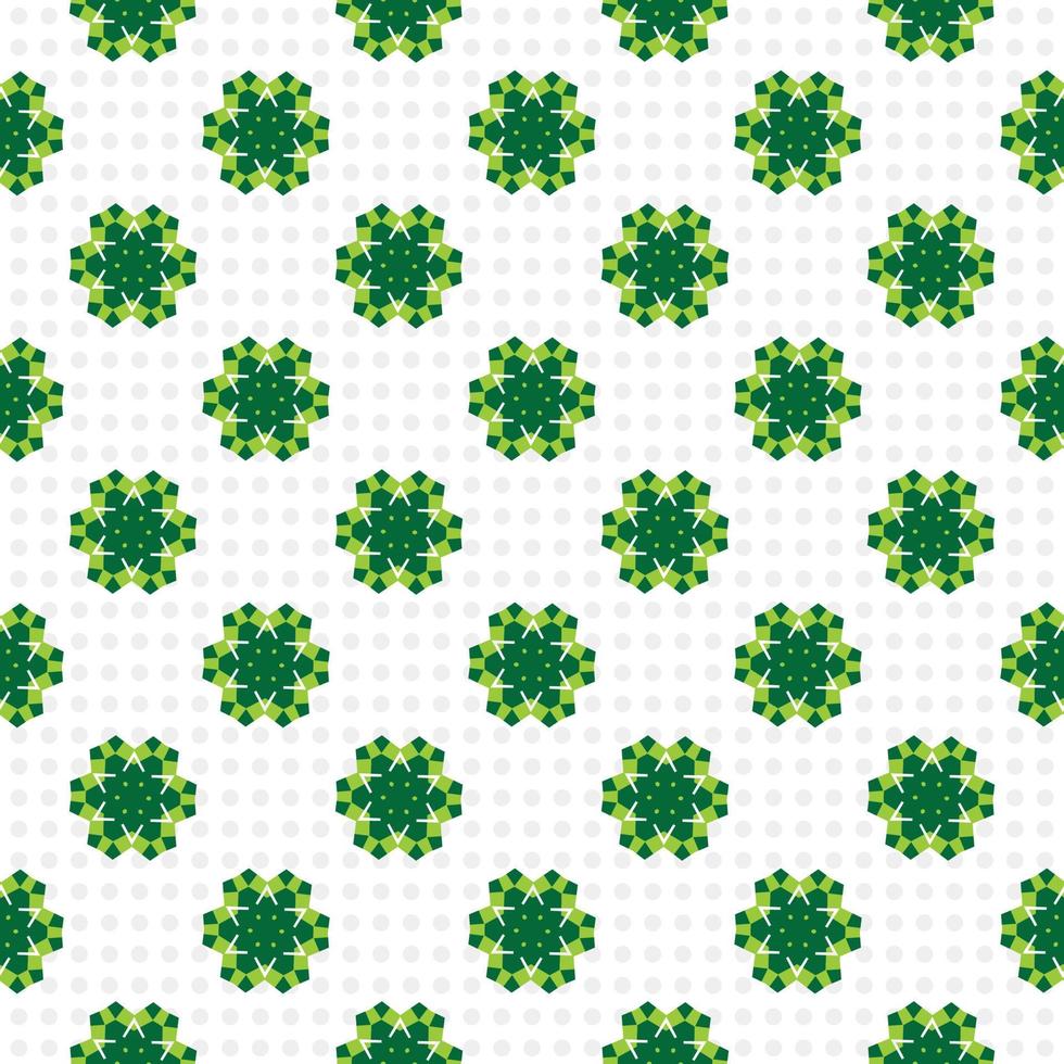 Seamless pattern with green leaves vector