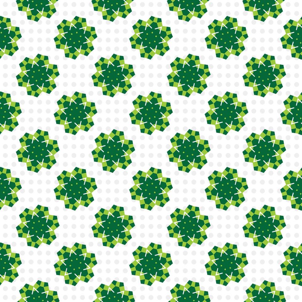 Seamless pattern with green leaves vector