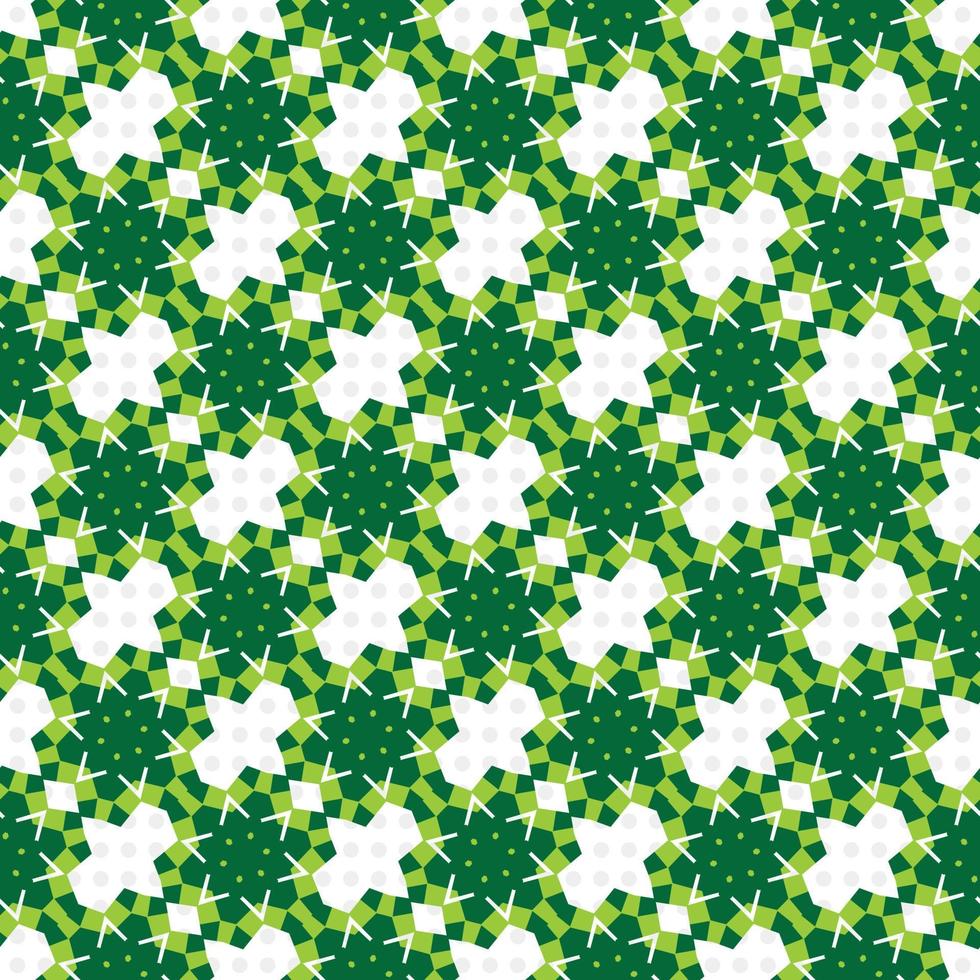 Seamless pattern with green leaves vector