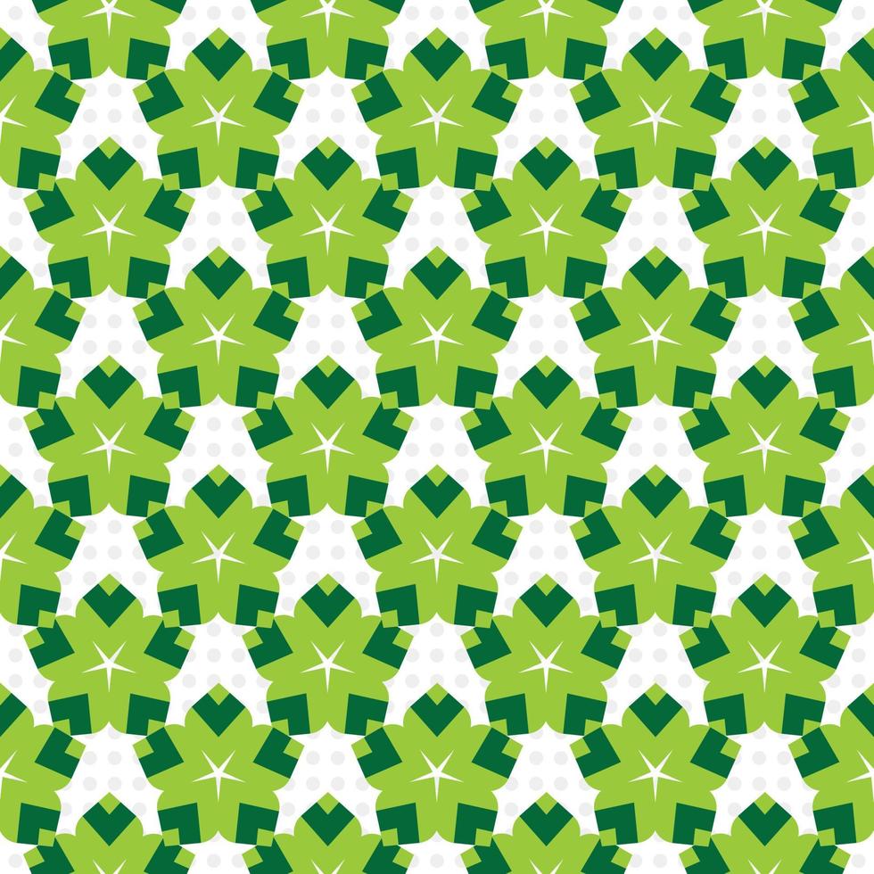 Seamless pattern with green leaves vector