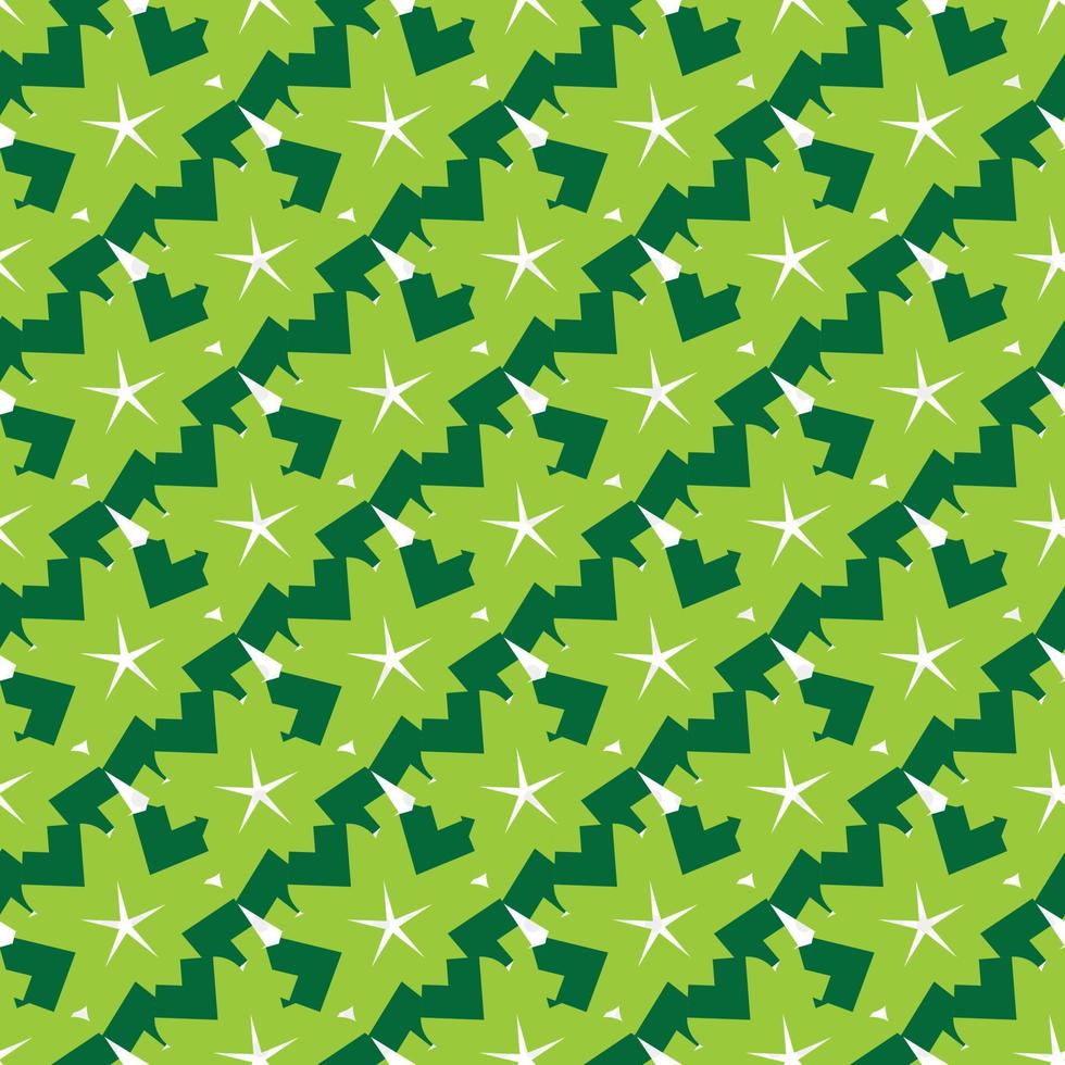 Seamless pattern with green leaves vector