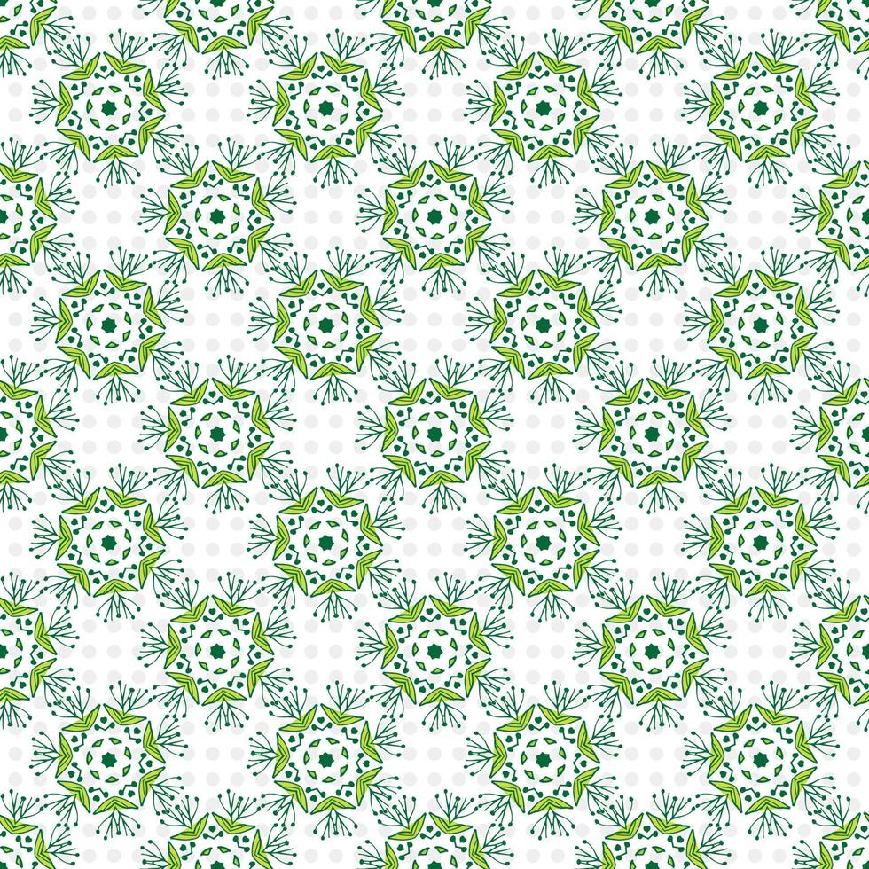 Seamless pattern with green leaves vector