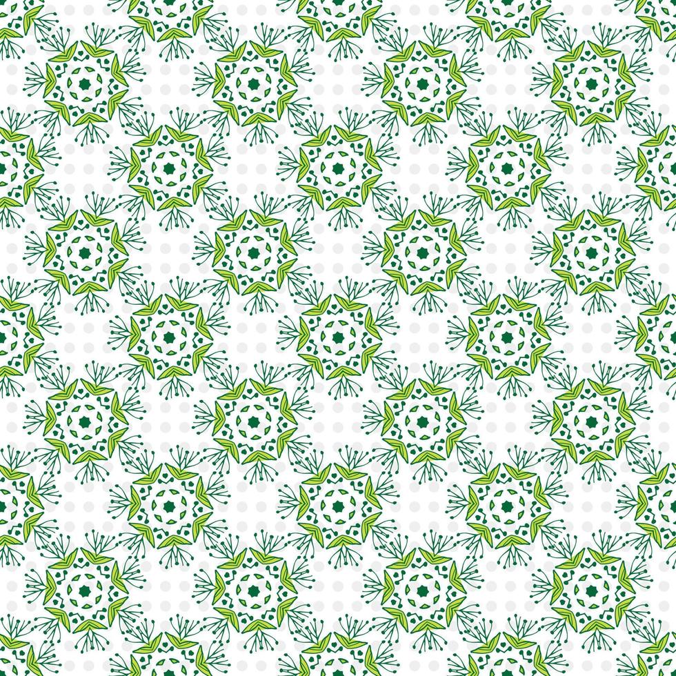 Seamless pattern with green leaves vector