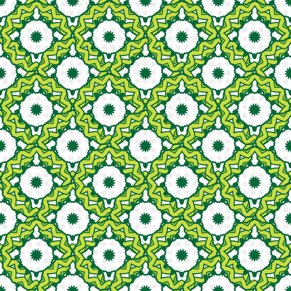 Seamless pattern with green leaves vector