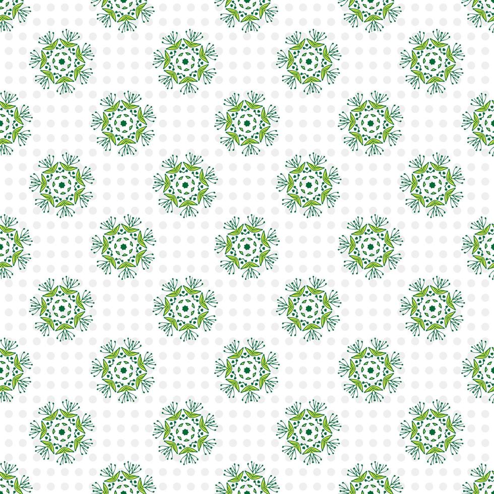 Seamless pattern with green leaves vector