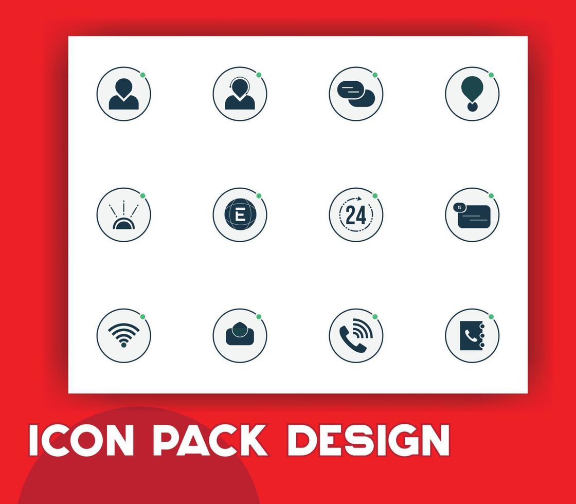 Contact Line Icons. Editable Stroke. Website set icon vector. vector